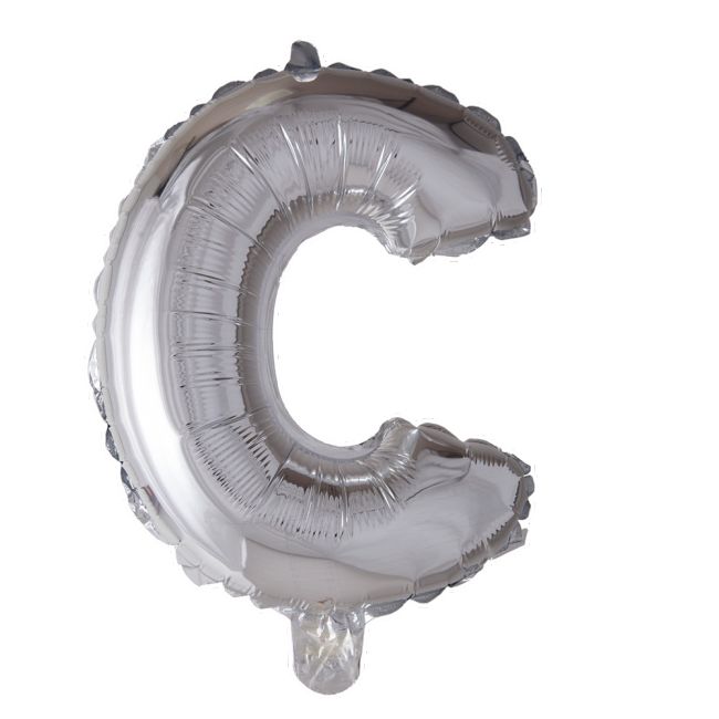 Folieballon Letter 'C' Zilver