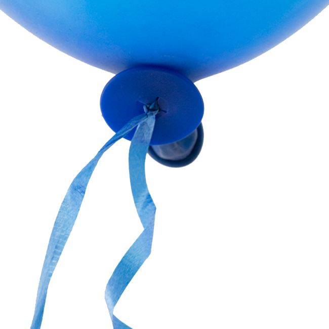 Ballon snelsluiters blauw met lint