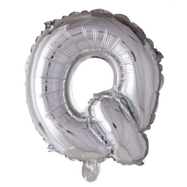 Folie Letter ballonnen Q zilver