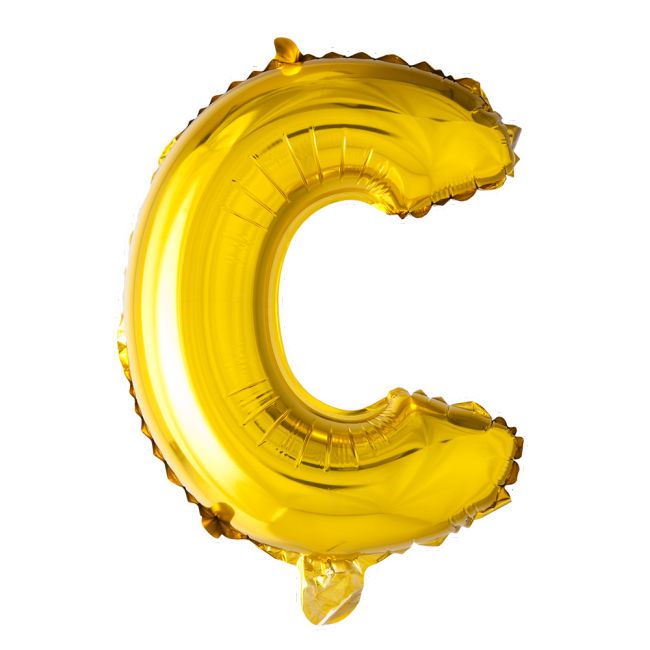 Letter C folie ballon goud