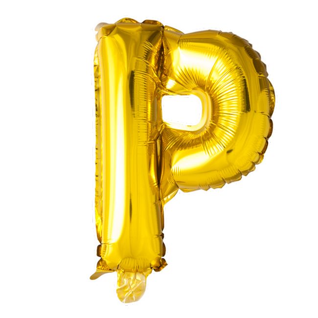 Gouden letters ballon P