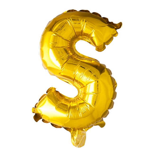 Gouden letters ballon S